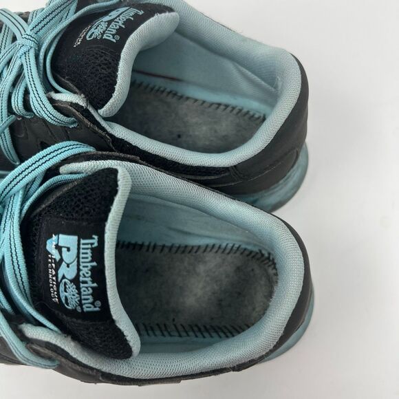 TIMBERLAND PRO Women’s Alloy Toe Work Shoes 8.5M Black Blue Anti-Fatigue Safety - Picture 8 of 11